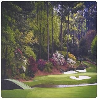 Angel Wings Designs Landscape - Augustas Amen Corner Golf Course - Golfers on Br