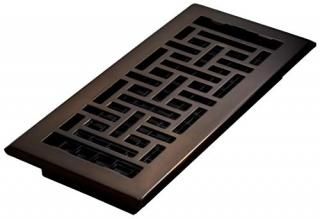 Decor Grates AJH410-RB Oriental Floor Register Rubbed Bronze 4-Inch by 10-Inch b