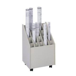 Safco Products Mobile Roll File 20 Compartment Putty 141