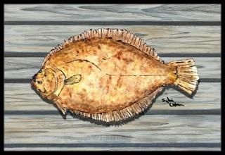 Caroline's Treasures Fish Flounder Indoor or Outdoor Doormat 24 x 36 Multicolor 