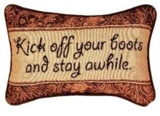 Manual 12.5 x 8.5-Inch Decorative Throw Pillow Kick Off Your Boots by Manual Woo