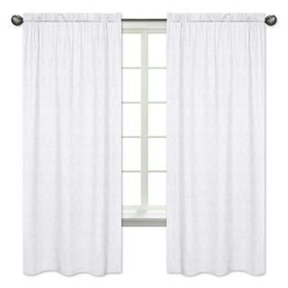 White Eyelet Window Treatment Panels -Set of 2