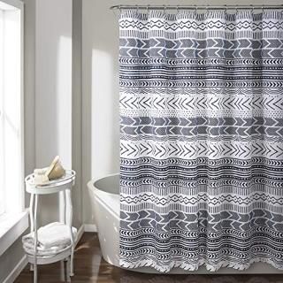 Hygge Geo Shower Curtain Navy/White 72X72