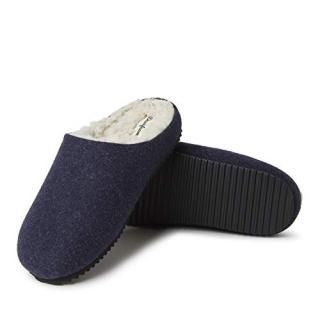 Dearfoams Men's Microwool Clog with Molded Footbed Slipper Navy Large
