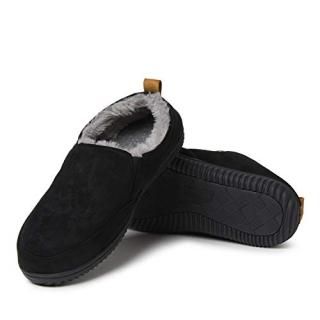 Dearfoams mens Alpine By Dearfoams Men's Zurich Closed Back Slipper Black Medium