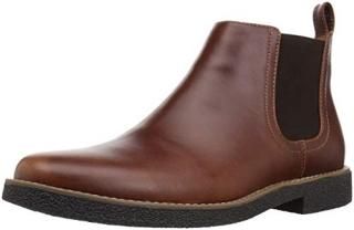 Deer Stags Men's Rockland Memory Foam Dress Casual Comfort Chelsea Boot Redwood/