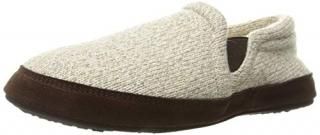 Acorn Men's Fave Gore Slipper Slip-On Loafer Grey Ragg Wool 10.5-11.5
