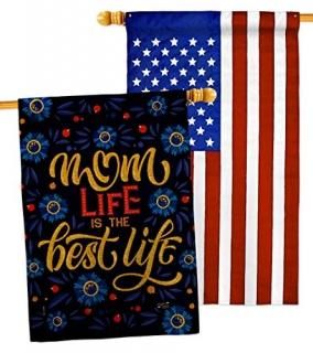Angeleno Heritage Mom Life Burlap House Flag Pack Family Mother's Day Mama Grand