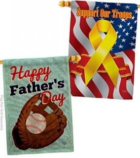 Father's Day Game Burlap House Flag - Pack Family Dad Daddy Papa Grandpa Best Pa