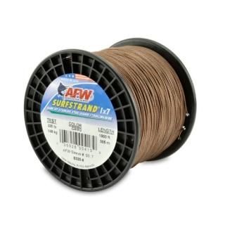 American Fishing Wire Surfstrand Bare 1x7 Stainless Steel Leader Wire Camo Brown