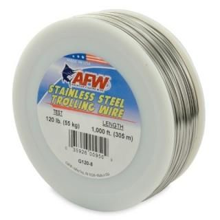 90m 9.1kg Test Bright - American Fishing Wire Stainless Steel Trolling Wire Sing