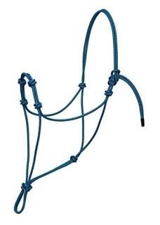Average Blue/Black - Weaver Leather Silvertip Four Knot Rope Halter