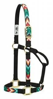 Small Horse Black Chevron - Weaver Leather Patterned Non-Adjustable Halters