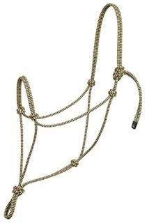 Large Tan/Black - Silvertip Big Sky Weanling Rope Halter