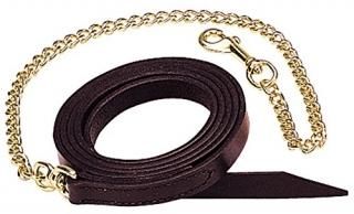 2.5cm x 1.8m w/60cm Chain Mahogany - Weaver Leather Single-Ply Horse Lead Featur