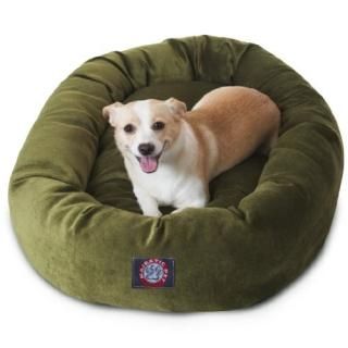 32 inch Fern Villa Collection Micro Velvet Bagel Dog Bed By Majestic Pet Product
