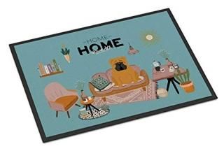 Caroline's Treasures Red English Bulldog Sweet Home Indoor or Outdoor Mat 24x36 
