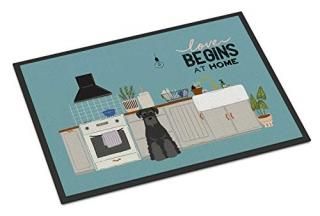 Caroline's Treasures Black Standard Schnauzer Kitchen Scene Indoor or Outdoor Ma
