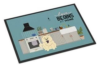 Caroline's Treasures White Chow Kitchen Scene Indoor or Outdoor Mat 24x36 doorma