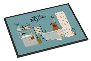 Caroline's Treasures Chinese Chongqing Dog in Bathtub Indoor or Outdoor Mat 24x3
