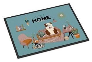 Caroline's Treasures Brindle White English Bulldog Sweet Home Indoor or Outdoor 