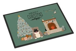 Caroline's Treasures Grey Brindle English Bulldog Christmas Everyone Indoor or O