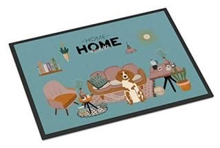 Caroline's Treasures Brittany Spaniel Sweet Home Indoor or Outdoor Mat 24x36 doo
