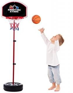 Toddler Basketball Hoop Stand Adjustable Height 2.5 - 4 ft - Mini Indoor Basketb
