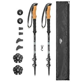 Cascade Mountain Tech Trekking Poles - Aluminum Hiking Walking Sticks with Adjus