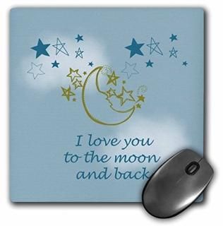 3drose LLC 8?x 8?x 0.25ޥѥåɡI Love You To The Moon And Back  MP _ 155825?_ 