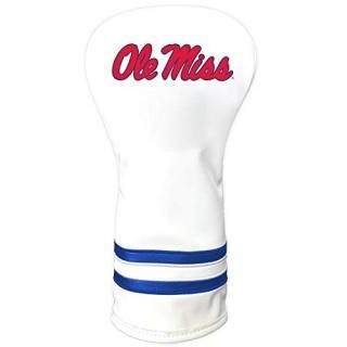 Team Golf NCAA Ole Miss Rebels White Vintage Driver Golf Club Headcover Form Fit