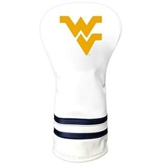 Team Golf NCAA West Virginia Mountaineers White Vintage Driver Golf Club Headcov