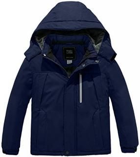 ZSHOW Boys' Mountain Ski Jacket Windproof Waterproof Rain CoatNavy8