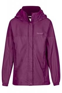 Marmot PreCip Girls' Lightweight Waterproof Rain Jacket Deep Plum Small