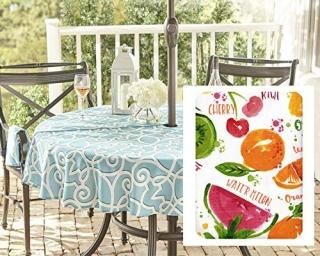Newbridge Fresh Summer Fruits Vinyl Flannel Backed Tablecloth Bold and Colorful 