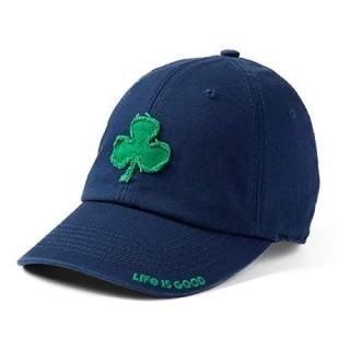 Life is good Unisex Tattered Chill Applique Shamrock Dstblu Darkest Blue One Siz