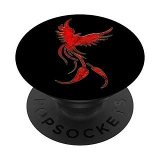 Phoenix mythology firebird fire dance juggling flame PopSockets PopGrip Swappabl