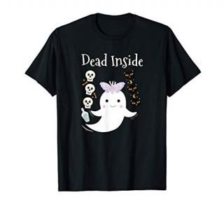 Pastel Goth Dead Inside Juggling Ghost Funny Halloween T-Shirt