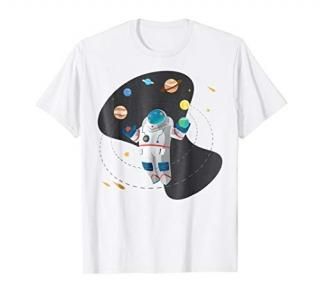 Astronaut Juggling Planets in Outer Space Shirt