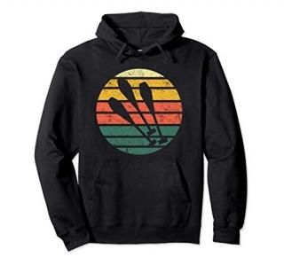 Juggling Clubs Retro Vintage Style Sunset Gift for Jugglers Pullover Hoodie