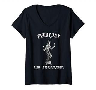 Womens Circus Juggling Vintage Themed Gift V-Neck T-Shirt