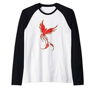 Phoenix mythology firebird fire dance juggling flame Raglan Baseball Tee