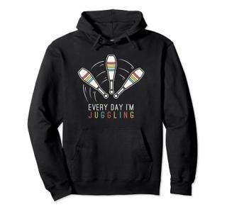 Three Juggling Clubs Juggler Pullover Hoodie
