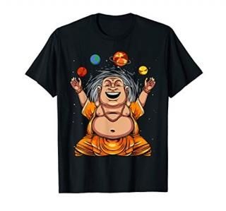 Buddha Space Planets Juggling Zen Yoga Meditation Buddhist T-Shirt