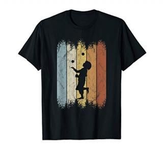 Retro Eighties Circus Style Juggling Juggler Silhouette T-Shirt