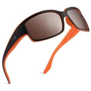 KastKing Skidaway Polarized Sport Sunglasses for Men and Women Matte Orange Blac