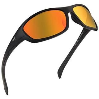 KastKing Hiwassee Polarized Sport Sunglasses for Men and Women Matte Black Frame