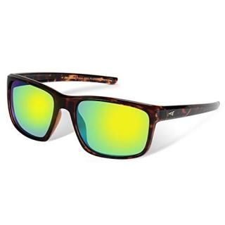 KastKing Toccoa Polarized Sport Sunglasses for Men and Women Gloss Demi Frame Br