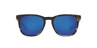Costa Del Mar Men's Sullivan Square Sunglasses Shiny Black Kelp/Blue Mirrored Po