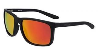 Dragon Men's Melee Rectangular Sunglasses Matte Black/Orange Ion 59 mm